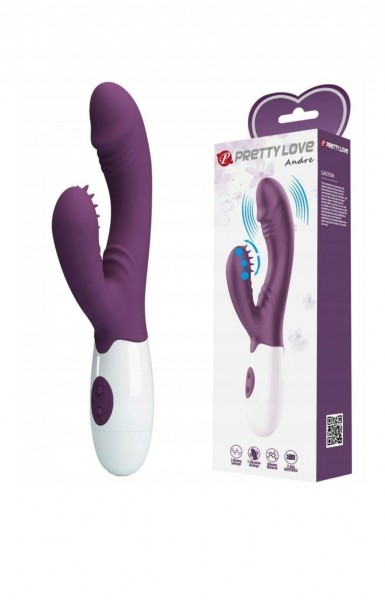 Vibrator Iepuras Andre Vibrating&Tickling, Silicon